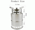 Outdoor Mini Stainless Steel Folding Wood Stove Wood Stove Portable BBQ Camping Stove