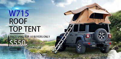 Roof tent with 280TC 2000 waterproof lattice cloth for Camping