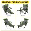 Oversized Camp Chair with Footrest & Storage Bag, Adult Chair, Gray