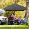 10x10 Pop Up Canopy Tent Instant Folding Canopy with 4 Weight Sandbags, Black