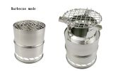 Outdoor Mini Stainless Steel Folding Wood Stove Wood Stove Portable BBQ Camping Stove