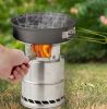 Outdoor Mini Stainless Steel Folding Wood Stove Wood Stove Portable BBQ Camping Stove