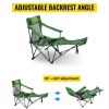 Oversized Camp Chair with Footrest & Storage Bag, Adult Chair, Gray