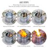 Outdoor Mini Stainless Steel Folding Wood Stove Wood Stove Portable BBQ Camping Stove