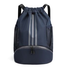 Women's Fashionable Drawstring Bag For Travel Backpack (Color: Dark Blue)