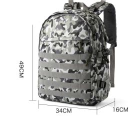 Camouflage Backpack With USB port (Option: Camouflage blue-XL)