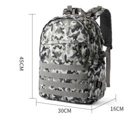 Camouflage Backpack With USB port (Option: Camouflage blue-large)