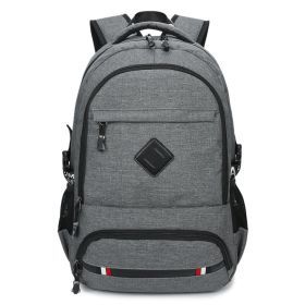USB Rechargeable Backpack Tide Outdoor Sports (Option: Grey-18inches)