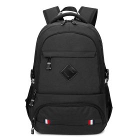 USB Rechargeable Backpack Tide Outdoor Sports (Option: Black-18inches)