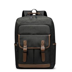 Backpack Fashion Travel Bag Laptop Bag Casual (Option: Black-15.6)