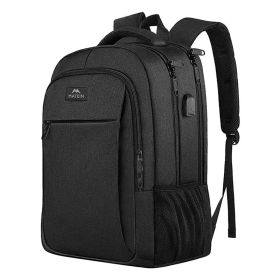 Nylon Business Fashion Backpack For Men And Women (Option: Black-17.3inch)