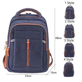 Large Capacity And Simple Men's Backpack Computer Bag (Option: 4 Style)