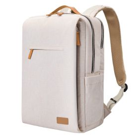 New Backpack Multifunctional Computer Travel Bag For Men And Women With USB (Option: Light Brown)