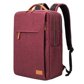 New Backpack Multifunctional Computer Travel Bag For Men And Women With USB (Option: Burgundy)