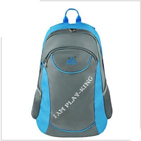Outdoor Chair Backpack Hiking Camping Trekking Travel Shoulder Bag Multi-functional Large Capacity Camping Bag Folding Chairs (Color: Blue)