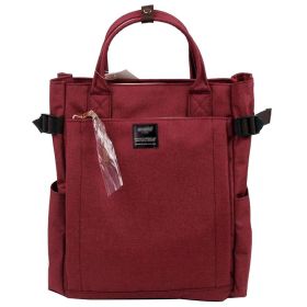 Japanese totte Backpack Student School Bag Business Handbag (Color: Red)