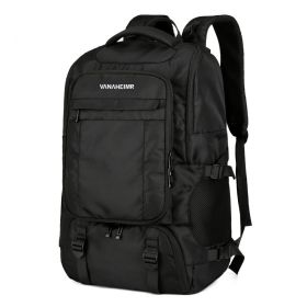 Thermal Insulation Thickened Waterproof Picnic Bag Double Shoulder Ice Pack Large Capacity Picnic Backpack (Color: Black)