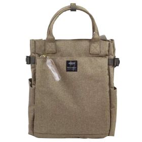 Japanese totte Backpack Student School Bag Business Handbag (Color: Brown)