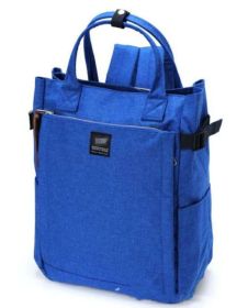 Japanese totte Backpack Student School Bag Business Handbag (Color: Blue)