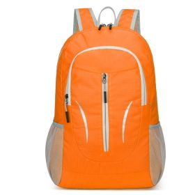 Outdoor Leisure Sports Backpack Portable Large Capacity Folding Bag (Color: Orange)