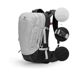 Mountaineering Bag Men's Outdoor Hiking Sports Backpack Large Capacity (Color: Grey)