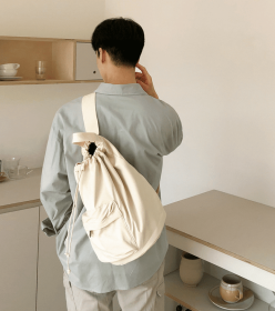 Korean Version Cross Shoulder Bag For Men (Color: White)