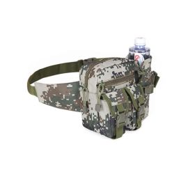 Tactical Waist Bag Denim Waist bag With Water Bottle Holder For Outdoor Traveling Camping Hunting Cycling (Color: Camouflage)