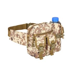 Tactical Waist Bag Denim Waist bag With Water Bottle Holder For Outdoor Traveling Camping Hunting Cycling (Color: Desert Digital)