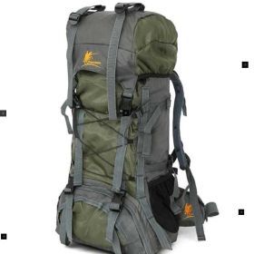 60L Waterproof hiking Cam Travel Bag Climbing Backpack (Color: Green)